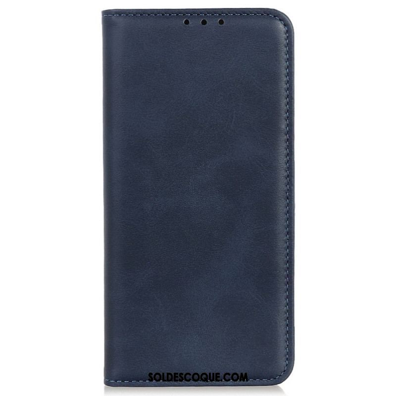 Housse Oppo Reno 7 Cuir Fendu Classique