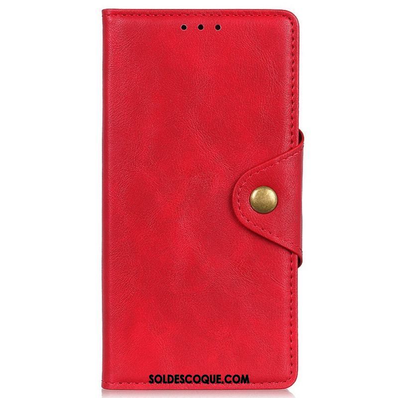 Housse Oppo Reno 7 Simili Cuir Bouton