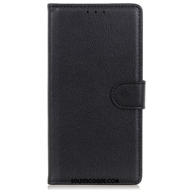 Housse Oppo Reno 7 Style Cuir Litchi Traditionnel