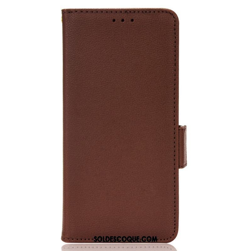 Housse Oppo Reno 7 Style Cuir Litchi Traditionnel