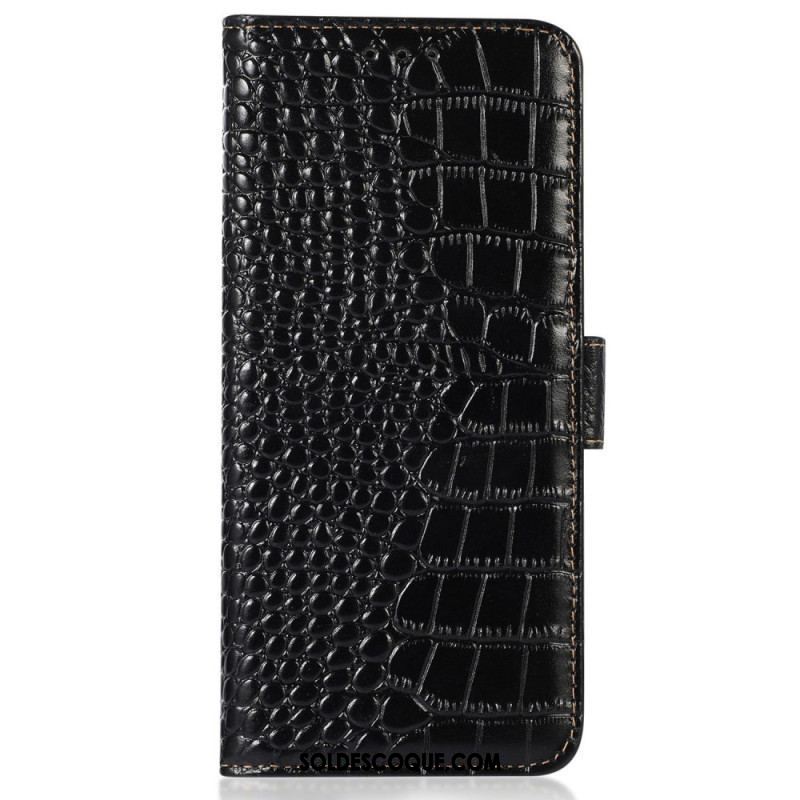 Housse Oppo Reno 8 Style Crocodile RFID