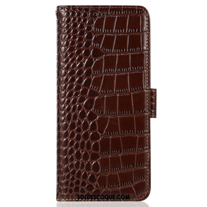 Housse Oppo Reno 8 Style Crocodile RFID