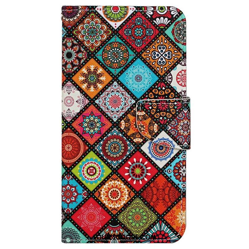 Housse Samsung Galaxy A13 Patchwork avec Lanière