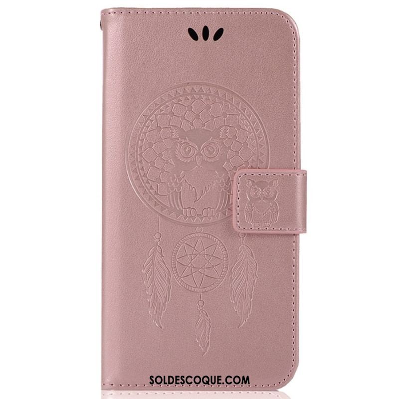 Housse Samsung Galaxy A53 5G Attrape Rêves Hibou à Lanière