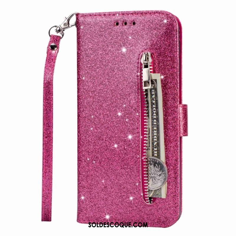 Housse Samsung Galaxy A54 5G Porte-Monnaie Paillettes