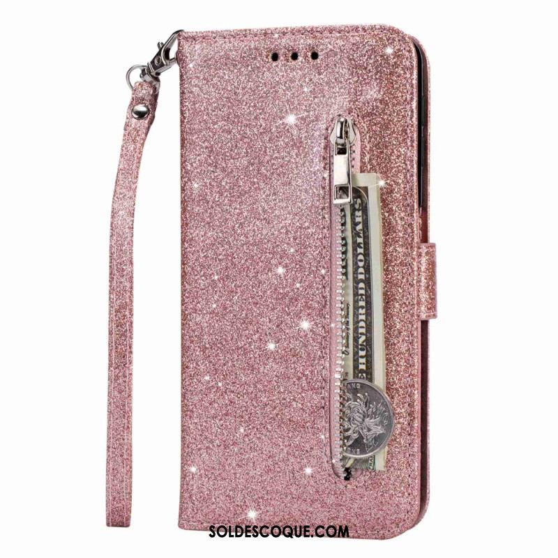 Housse Samsung Galaxy A54 5G Porte-Monnaie Paillettes