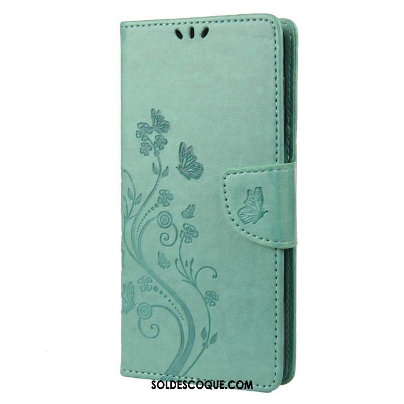 Housse Samsung Galaxy M23 5G Papillons et Fleurs