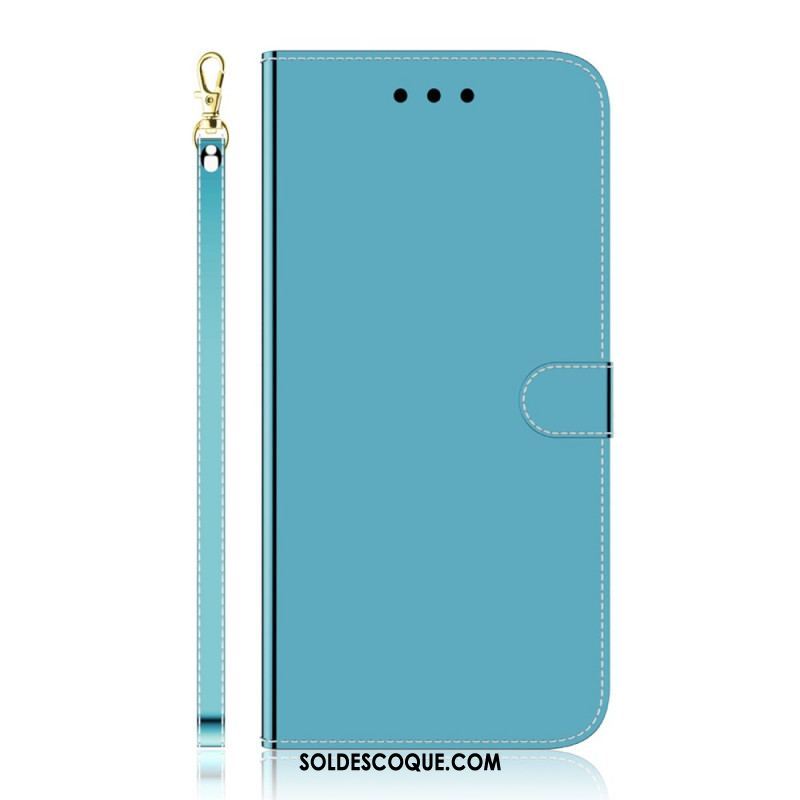 Housse Samsung Galaxy M32 Simili Cuir Couverture Miroir