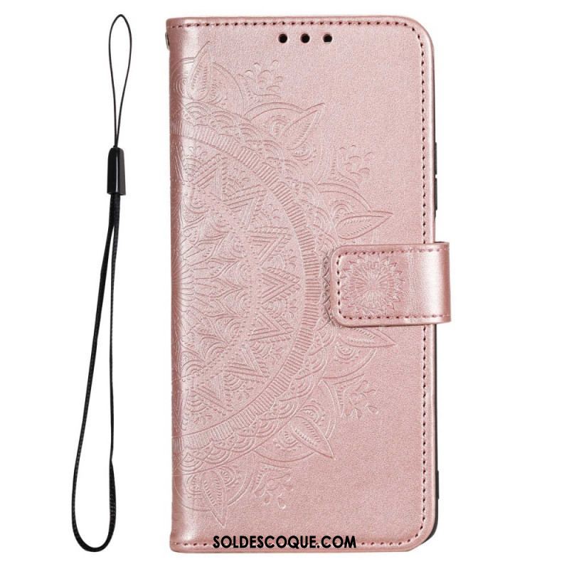 Housse Samsung Galaxy M33 5G Mandala Soleil à Lanière