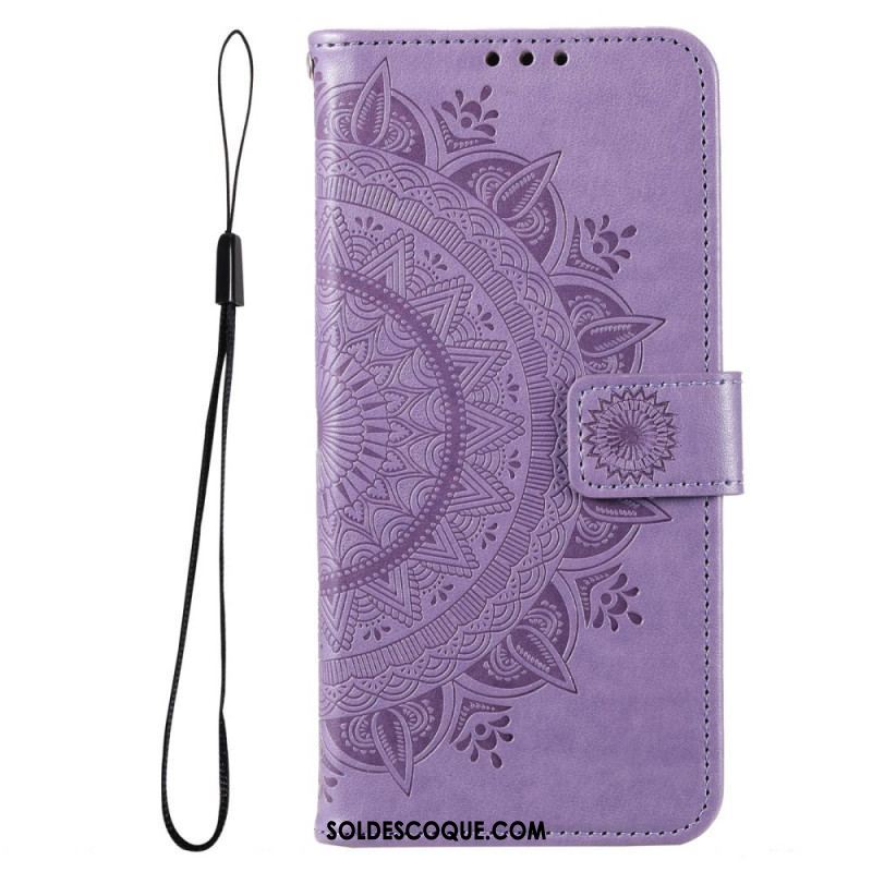 Housse Samsung Galaxy M33 5G Mandala Soleil à Lanière