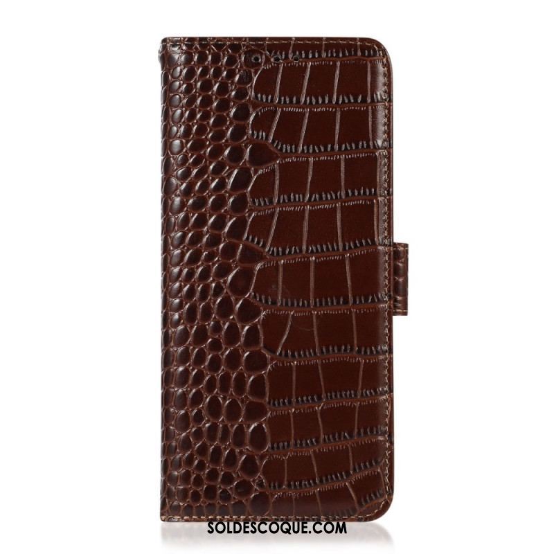 Housse Samsung Galaxy M33 5G Style Crocodile RFID