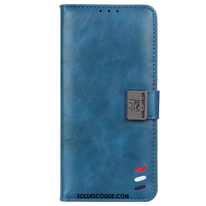 Housse Samsung Galaxy M33 5G Tricolore Fermoir Argenté