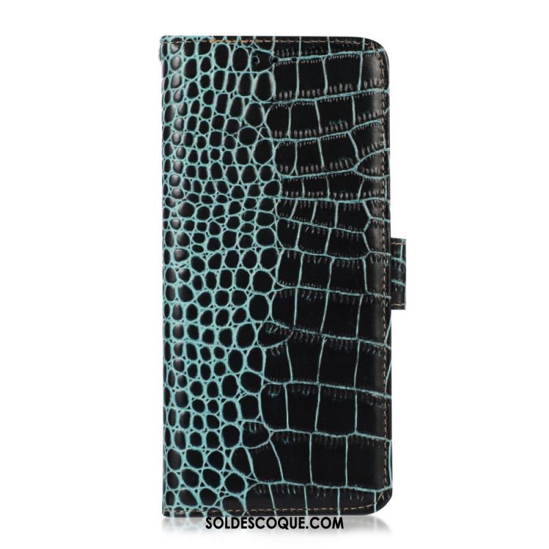 Housse Samsung Galaxy M53 5G Style Crocodile RFID