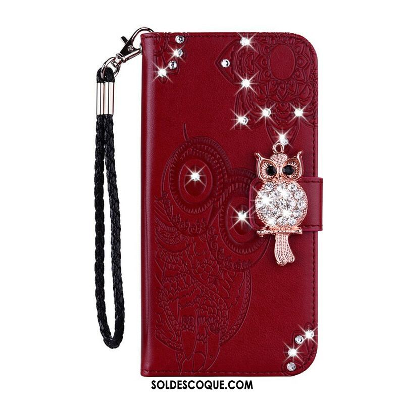 Housse Samsung Galaxy S20 FE Hibou Mandala et Breloque