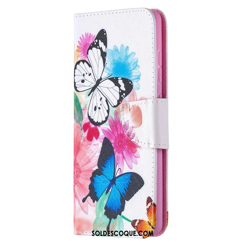 Housse Samsung Galaxy S20 FE Papillons et Fleurs Peints