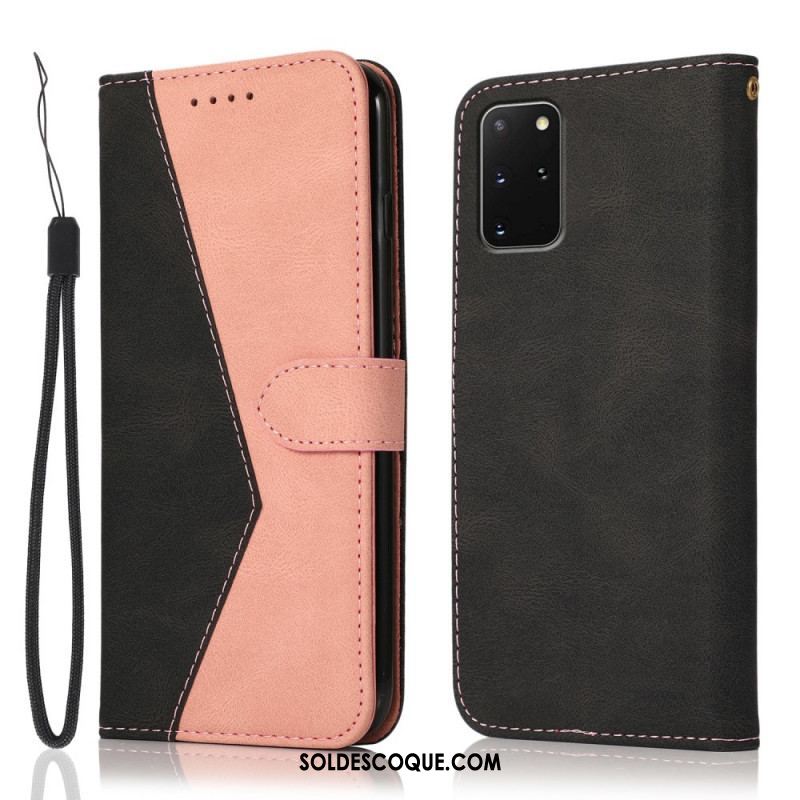 Housse Samsung Galaxy S20 Plus / S20 Plus 5G Simili Cuir Bicolore Triangle