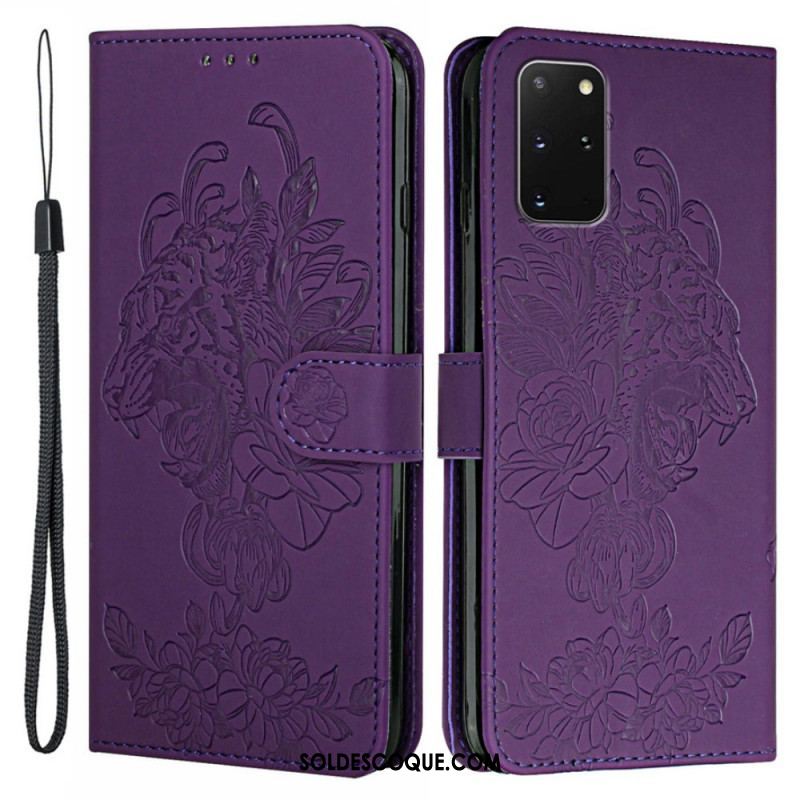 Housse Samsung Galaxy S20 Plus / S20 Plus 5G Tigre Baroque à Lanière