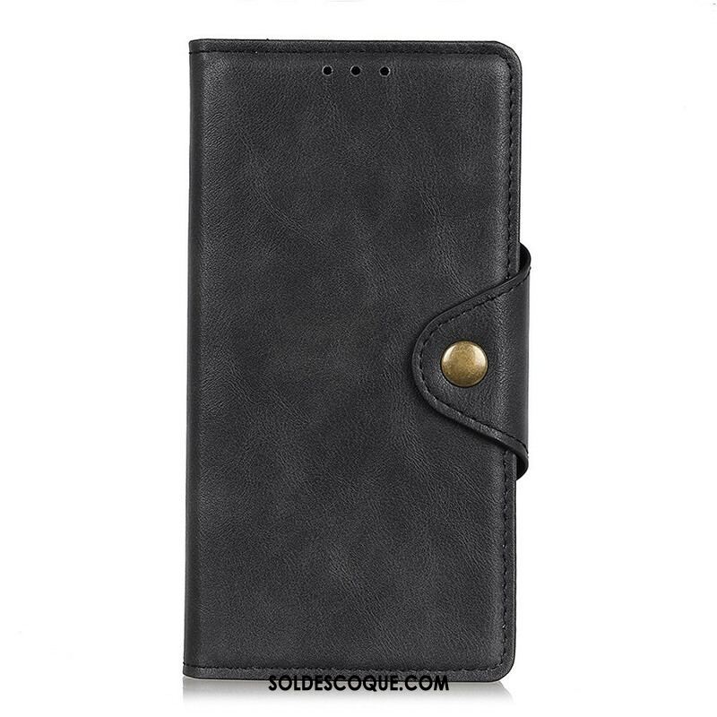 Housse Samsung Galaxy S21 5G Simili Cuir Vintage Bouton