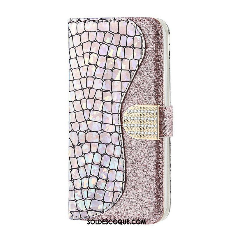 Housse Samsung Galaxy S21 FE Croco Diamants