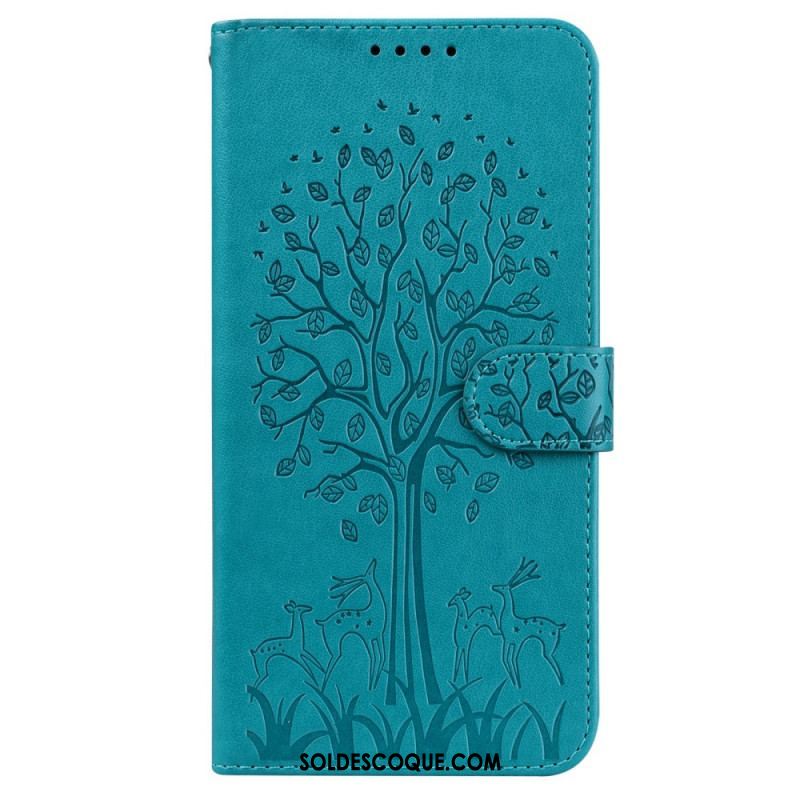 Housse Samsung Galaxy S22 5G Arbre et Cerfs