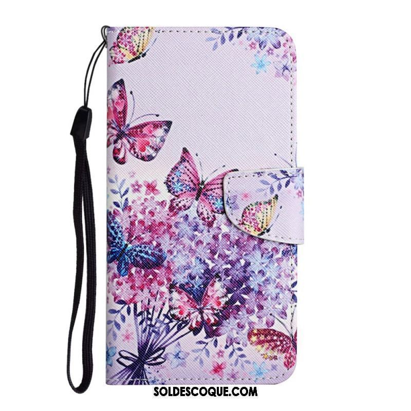 Housse Samsung Galaxy S22 Plus 5G Bouquet de Fleurs et Papillons