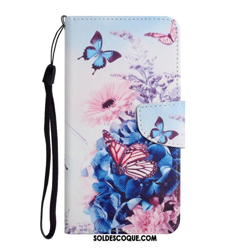 Housse Samsung Galaxy S22 Plus 5G Bouquet de Fleurs et Papillons