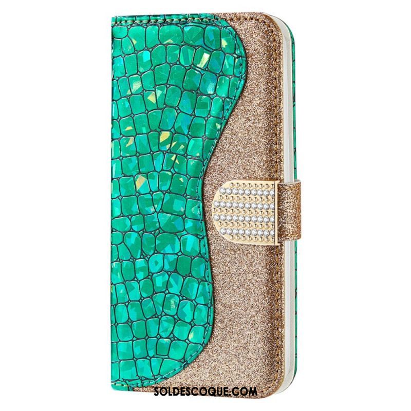 Housse Samsung Galaxy S22 Ultra 5G Croco Diamants