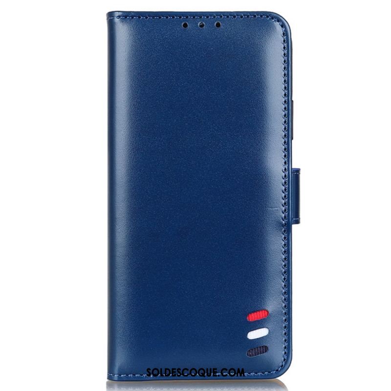 Housse Samsung Galaxy S22 Ultra 5G Effet Cuir Tricolore