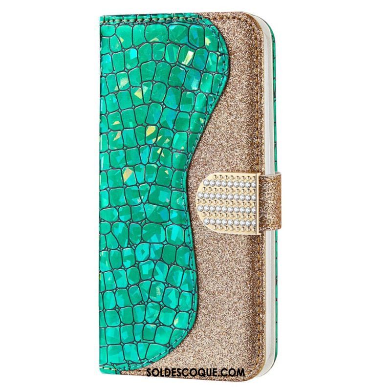 Housse Samsung Galaxy S23 5G Croco Diamants