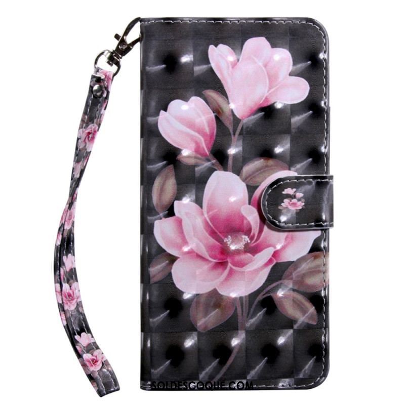 Housse Samsung Galaxy S23 5G Florale à Lanière