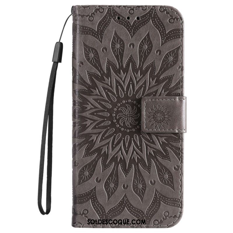 Housse Samsung Galaxy S23 5G Mandala Soleil avec Lanière