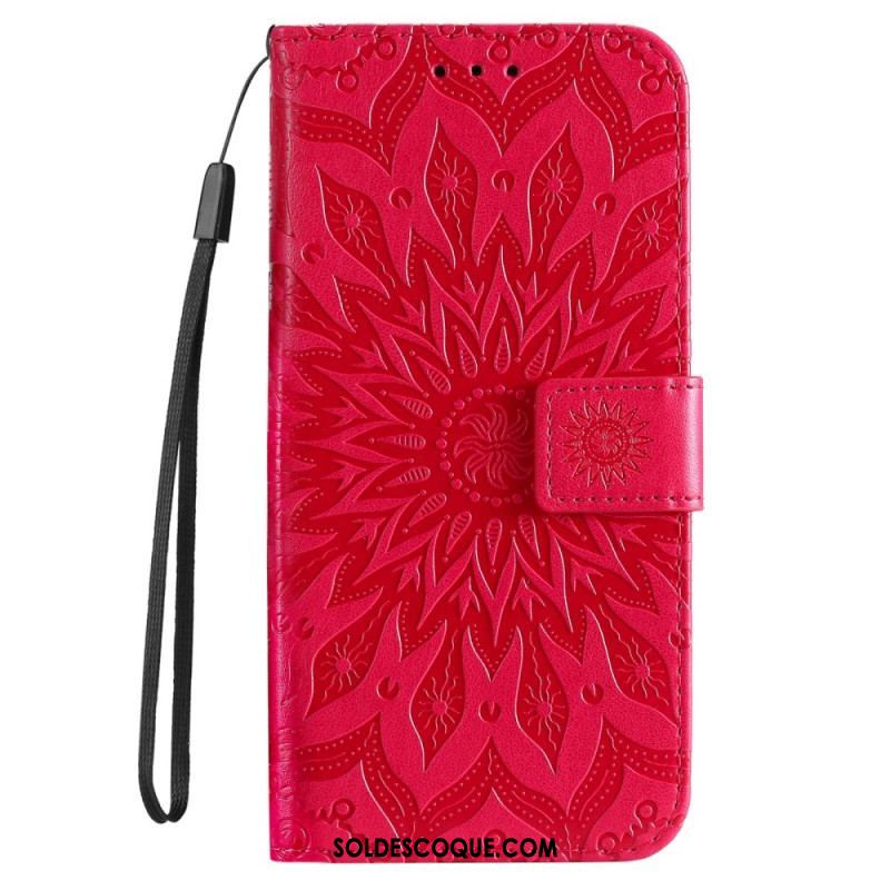 Housse Samsung Galaxy S23 5G Mandala Soleil avec Lanière