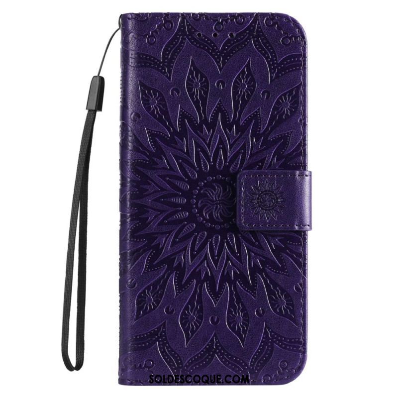 Housse Samsung Galaxy S23 5G Mandala Soleil avec Lanière