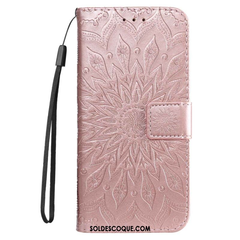 Housse Samsung Galaxy S23 5G Mandala Soleil avec Lanière