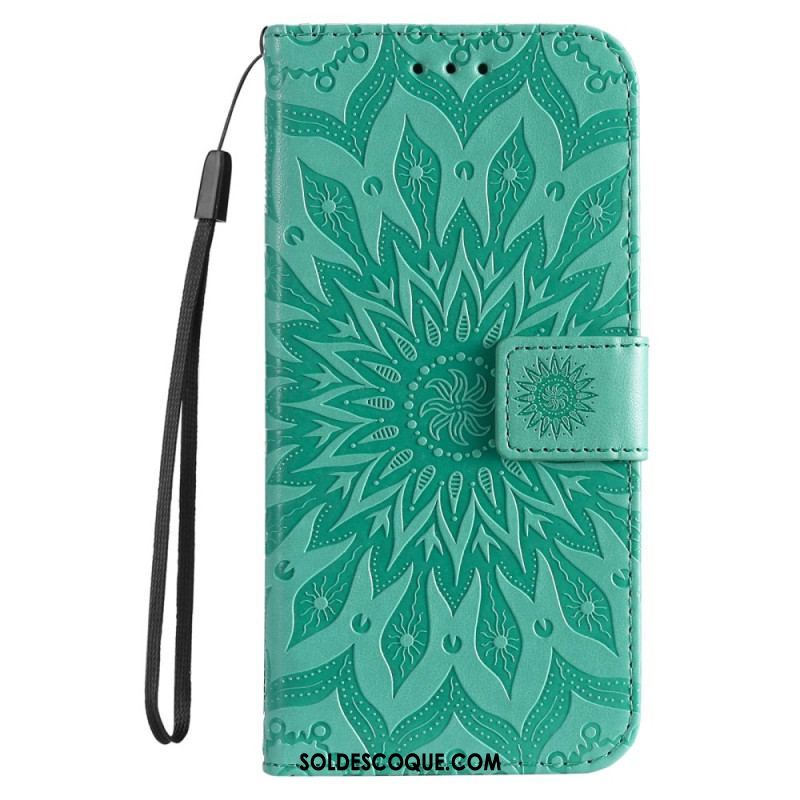 Housse Samsung Galaxy S23 5G Mandala Soleil avec Lanière