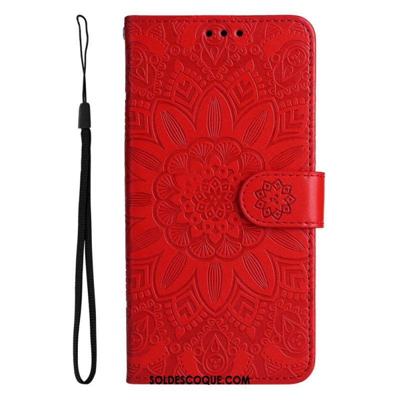 Housse Samsung Galaxy S23 5G Mandala Soleil avec Lanière