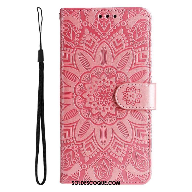 Housse Samsung Galaxy S23 5G Mandala Soleil avec Lanière