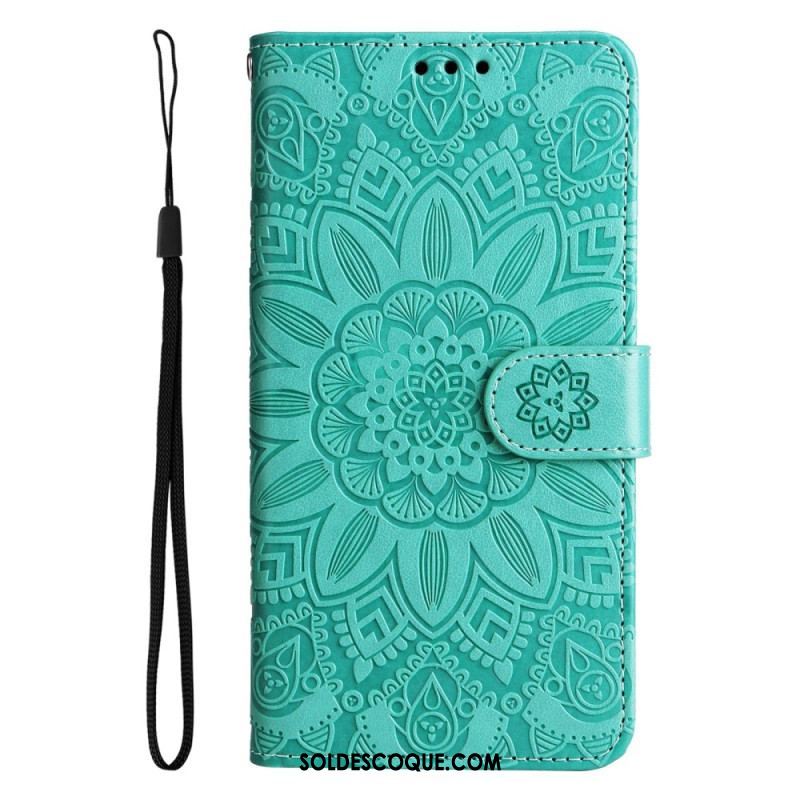 Housse Samsung Galaxy S23 5G Mandala Soleil avec Lanière