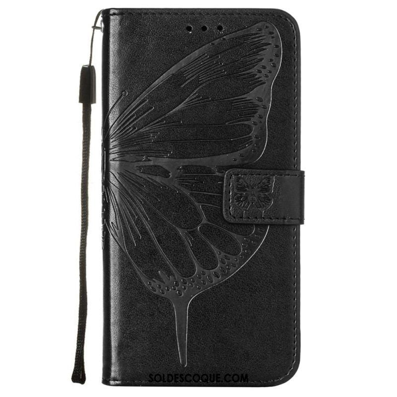 Housse Samsung Galaxy S23 5G Papillon Design avec Lanière