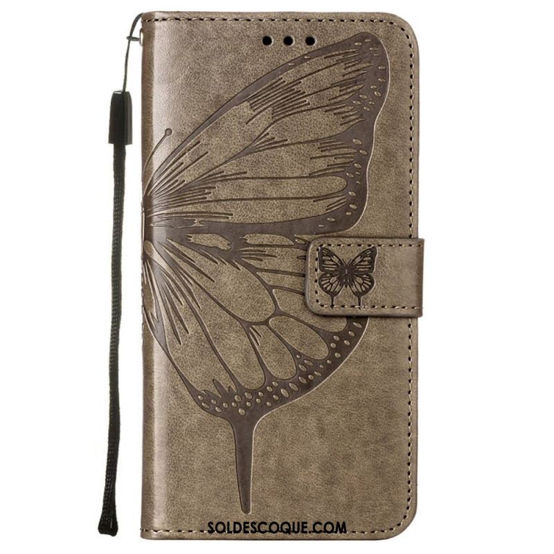 Housse Samsung Galaxy S23 5G Papillon Design avec Lanière