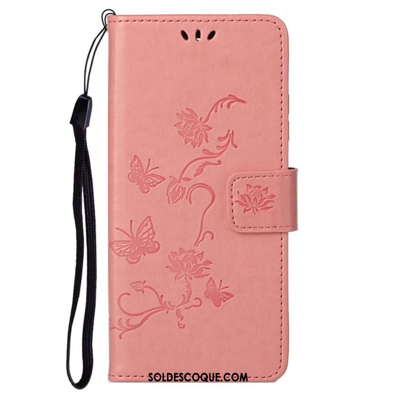 Housse Samsung Galaxy S23 5G Papillons et Fleurs