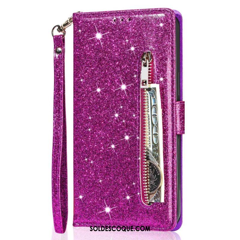 Housse Samsung Galaxy S23 5G Porte-Monnaie Paillettes