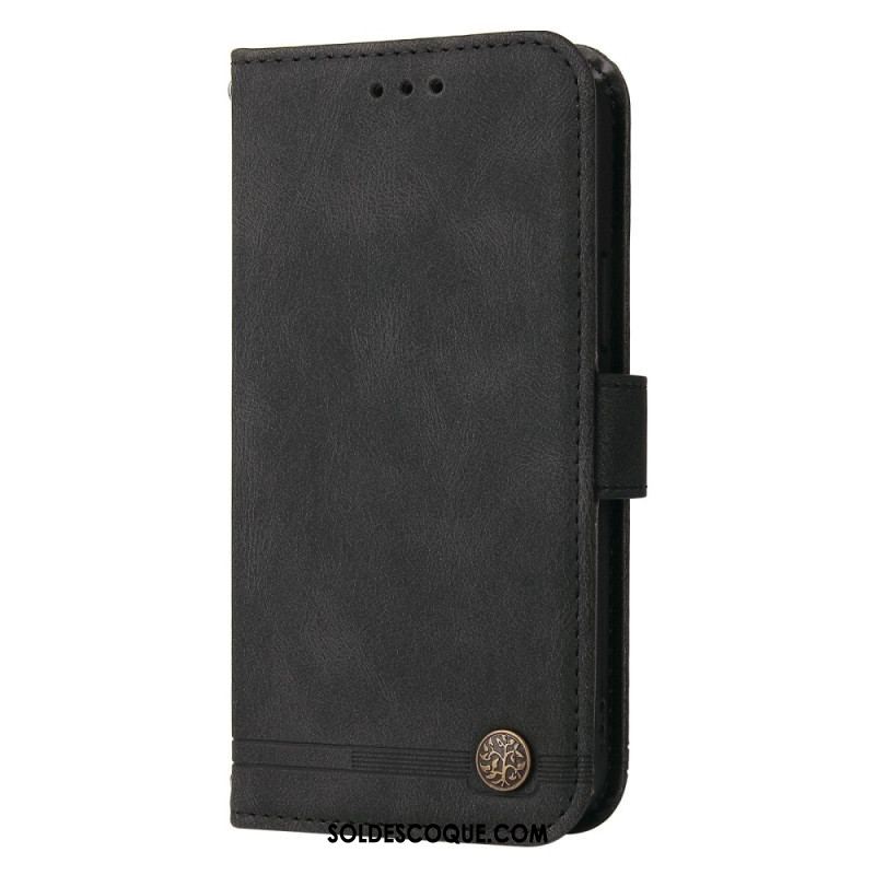 Housse Samsung Galaxy S23 5G Style Cuir avec Rivet Décorati