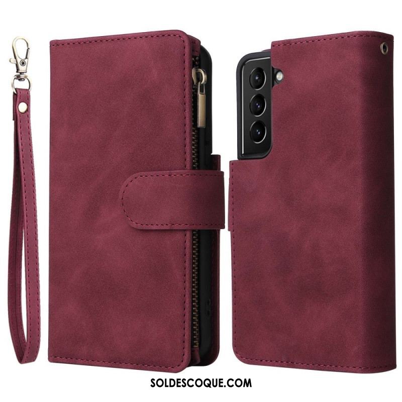 Housse Samsung Galaxy S23 5G avec Pochette Fermeture Éclair