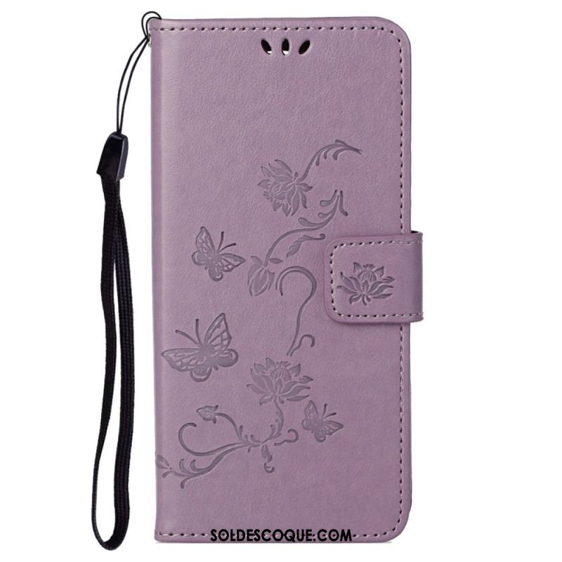 Housse Samsung Galaxy S23 Plus 5G Papillons et Fleurs