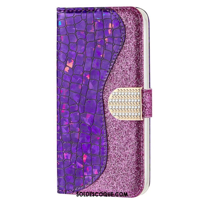 Housse Samsung Galaxy S23 Ultra 5G Croco Diamants