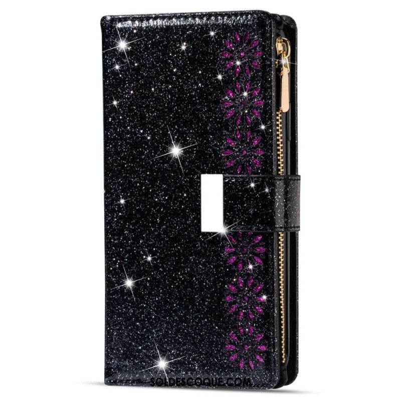 Housse Samsung Galaxy S23 Ultra 5G Paillettes Portefeuille