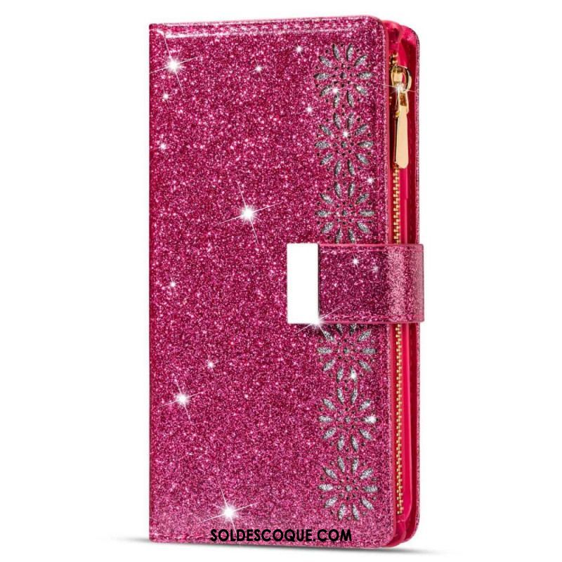 Housse Samsung Galaxy S23 Ultra 5G Paillettes Portefeuille