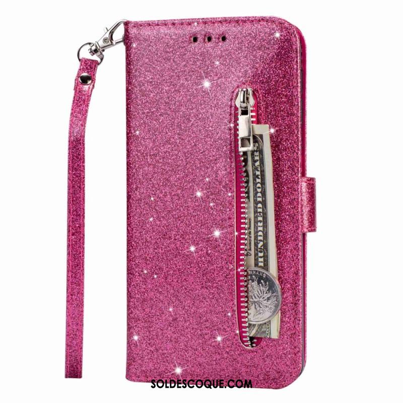 Housse Samsung Galaxy S23 Ultra 5G Porte-Monnaie Paillettes