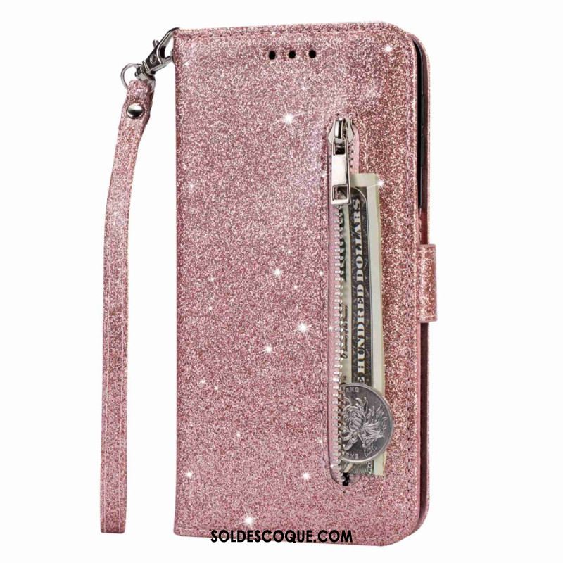 Housse Samsung Galaxy S23 Ultra 5G Porte-Monnaie Paillettes